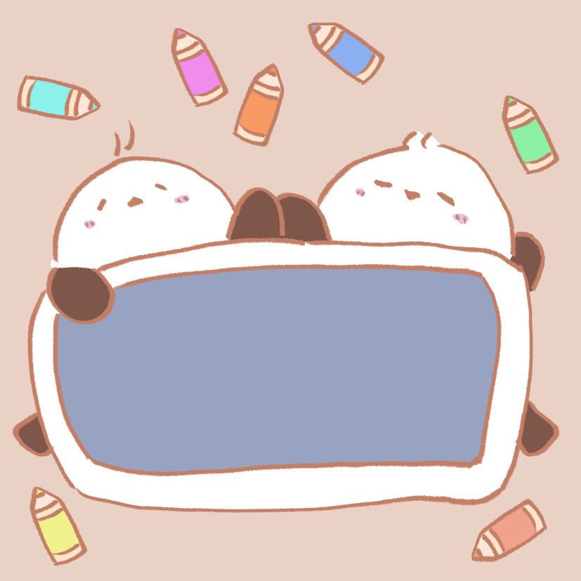 寄り添いシマエナガ